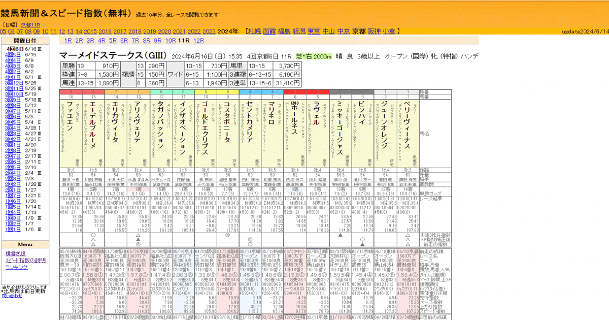 競馬新聞＆スピード指数