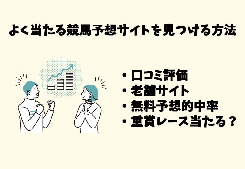 よく当たる競馬予想を見つける方法