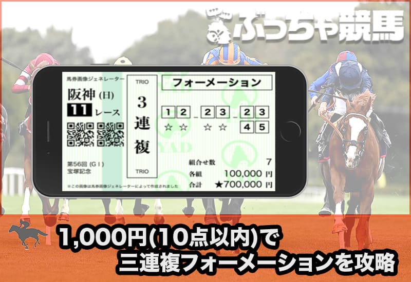 三連複フォーメーション 1,000円