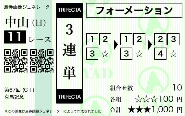 三連単フォーメーション3-3-3