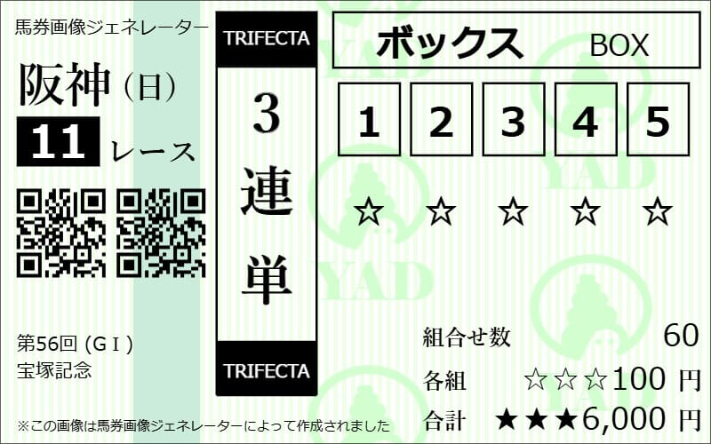 三連単5頭ボックス
