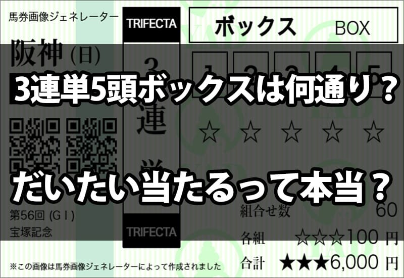 3連単5頭ボックス