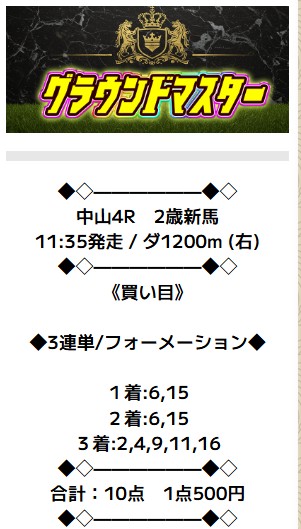 ニジュウマル 無料予想 2025年09月28日中山4R