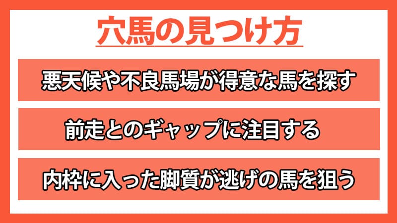 穴馬の3つの見つけ方