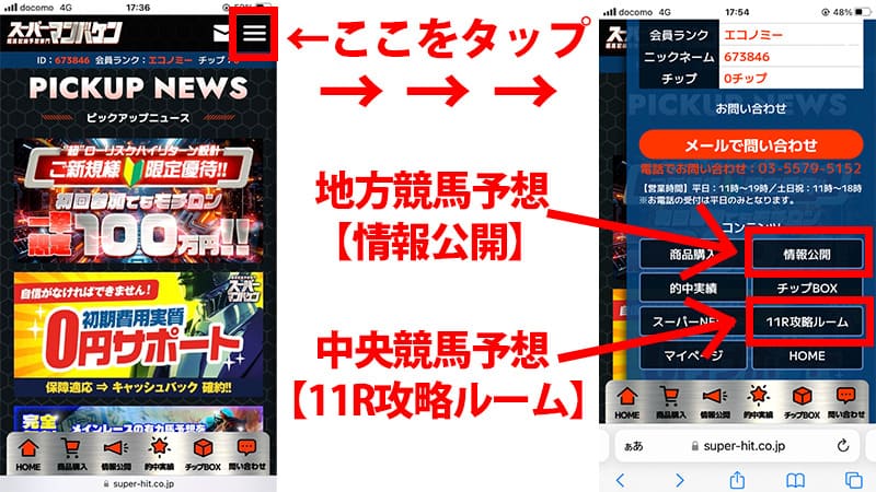 スーパー万馬券の無料予想の見方