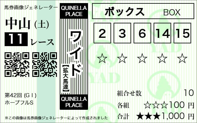 ホープフルステークス AI予想 ワイド