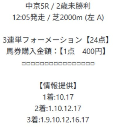 本命 無料予想 2025年12月20日中京5R
