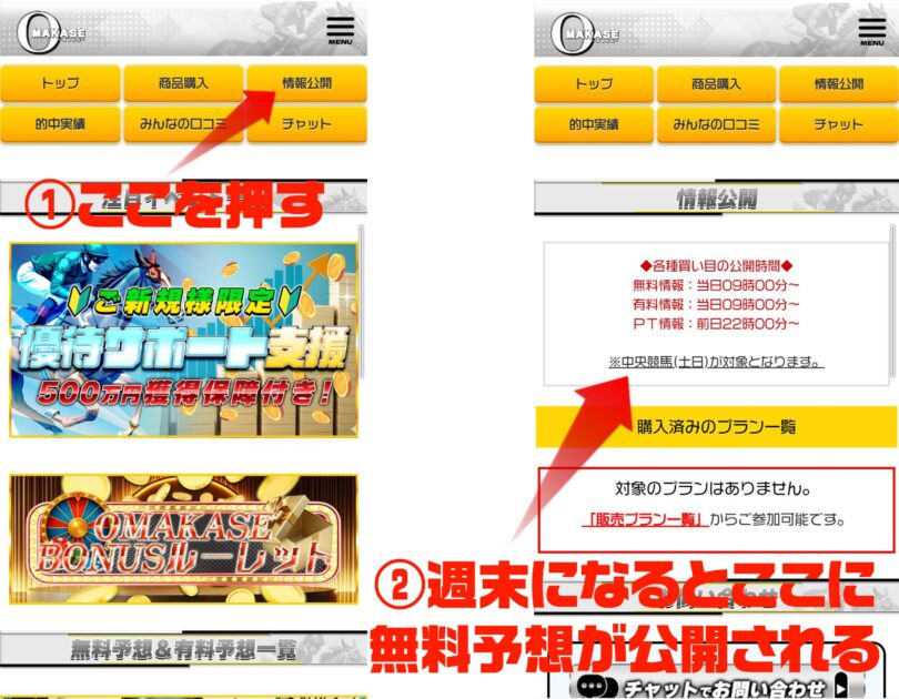 無料予想の見方を解説