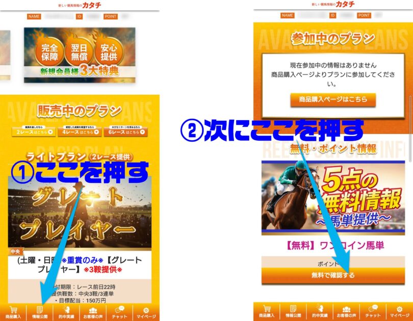 新しい競馬のカタチの無料予想の見方