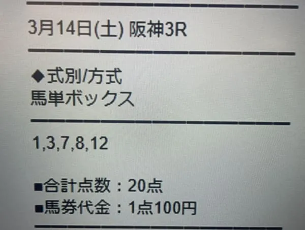 勝馬サプライズウルトラ 無料予想 2026年3月14日阪神3R
